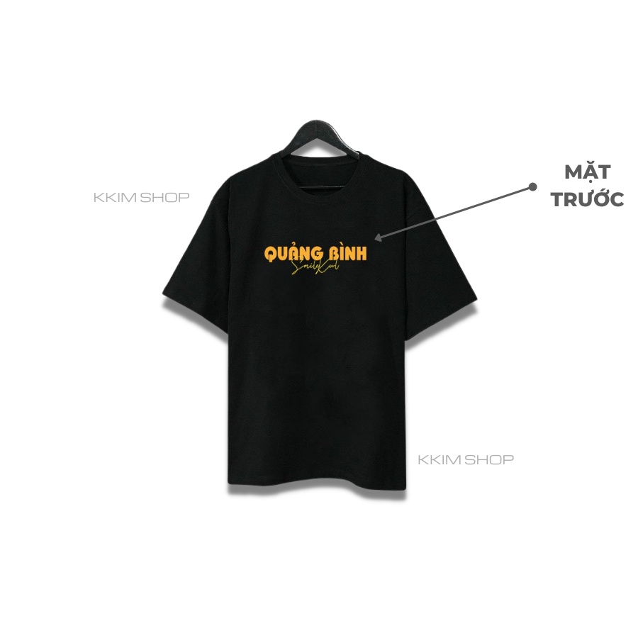Áo thun tay lỡ QUẢNG BÌNH, Áo phông 63 tỉnh thành Form rộng oversize, chất liệu Cotton KKIMSHOP