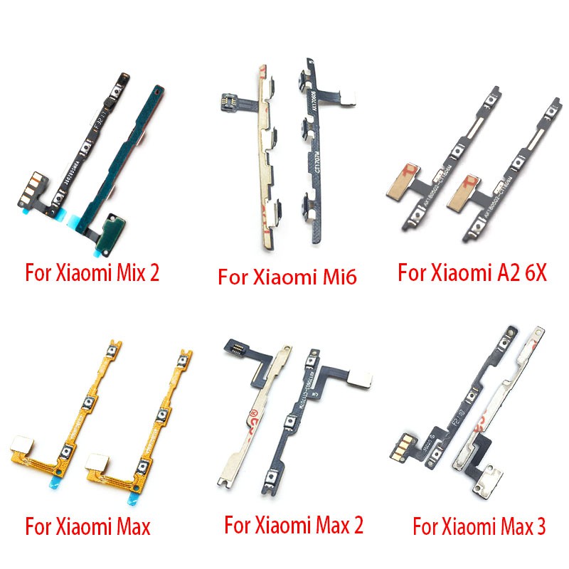 20Pcs Volume Button Power Switch On Off Button Flex Cablefor Xiaomi Mi 10Ta1 5X A2 6X 5 5S Plus 10 A2 Lite Max2 Max3 Mix