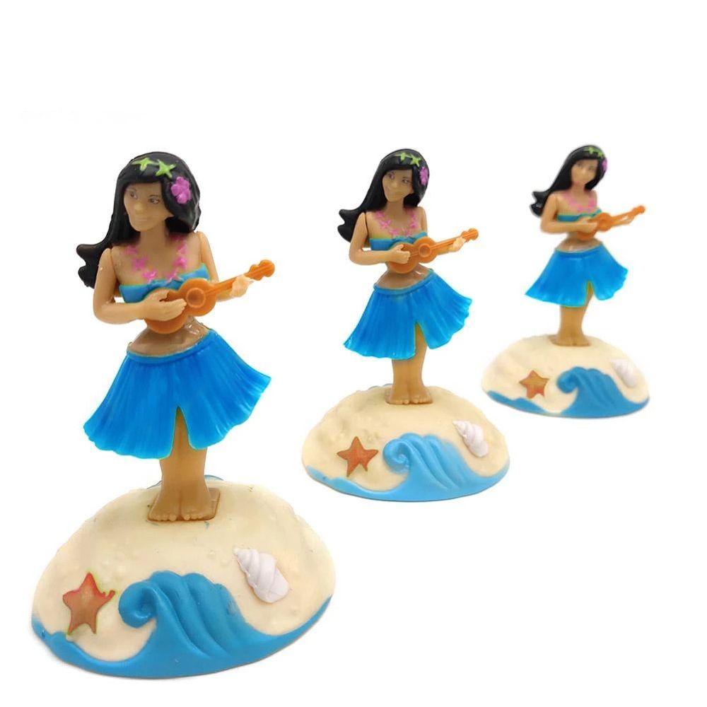 DARNELL Búp Bê Nhảy Hula Năng Lượng Mặt Trời Để Bàn Trang Trí