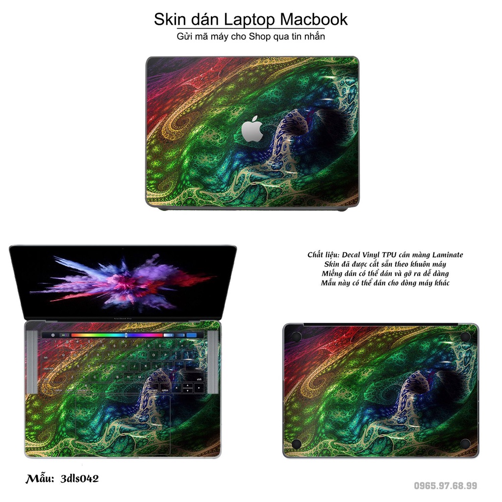 Skin dán Macbook mẫu 3D họa tiết (đã cắt sẵn, inbox mã máy cho shop)