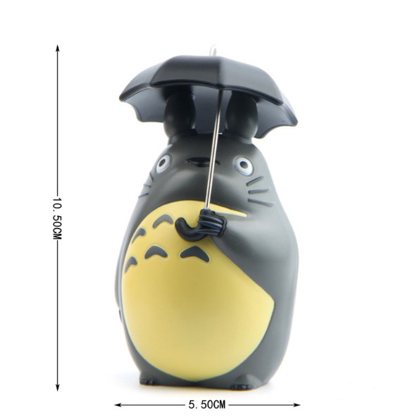 Mô hình Totoro cầm ô size lớn cao 10.5 x 5.5cm cho các bạn trang trí tiểu cảnh, bàn làm việc, móc khóa, DIY