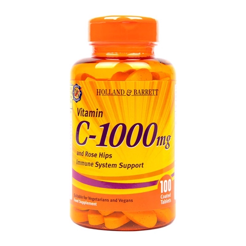 VITAMIN C 500mg - VITAMIN C 1000mg Holland &amp; Barrett lọ 100 viên - Bổ sung vitamin C tăng sức đề kháng cơ thể