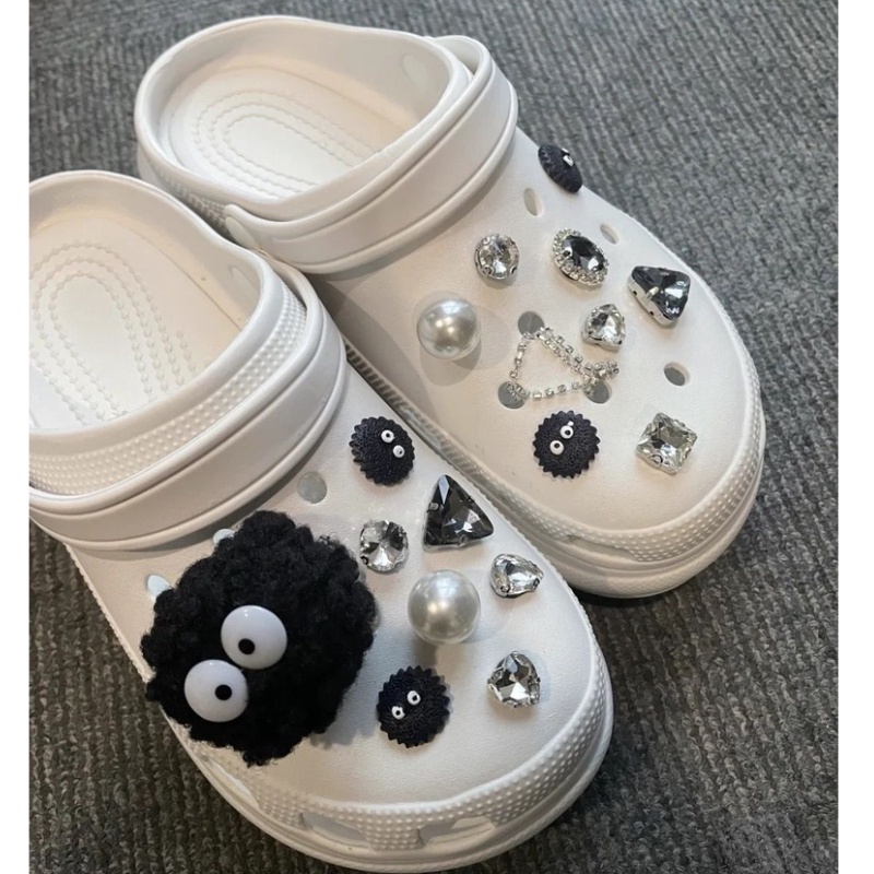 Phụ Kiện Ghim Trang Trí Giày Trẻ Em Đính Đá Quý Ngọc Trai M&M Hàng Mới