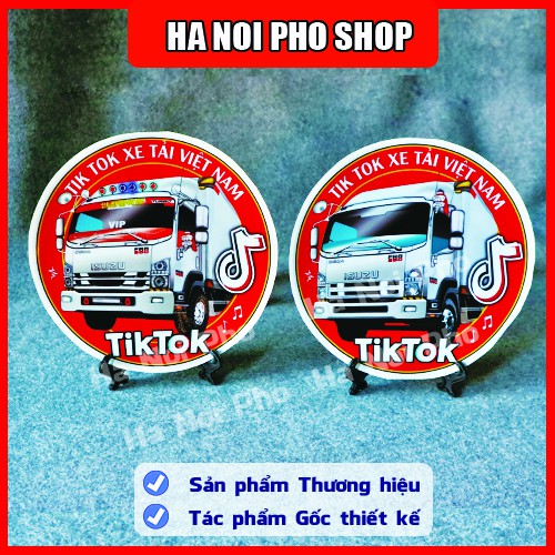 02 tem ISUZU FRR Logo TikTok Xe Tải Phản Quang Chống Nước - Ha Noi Pho Shop