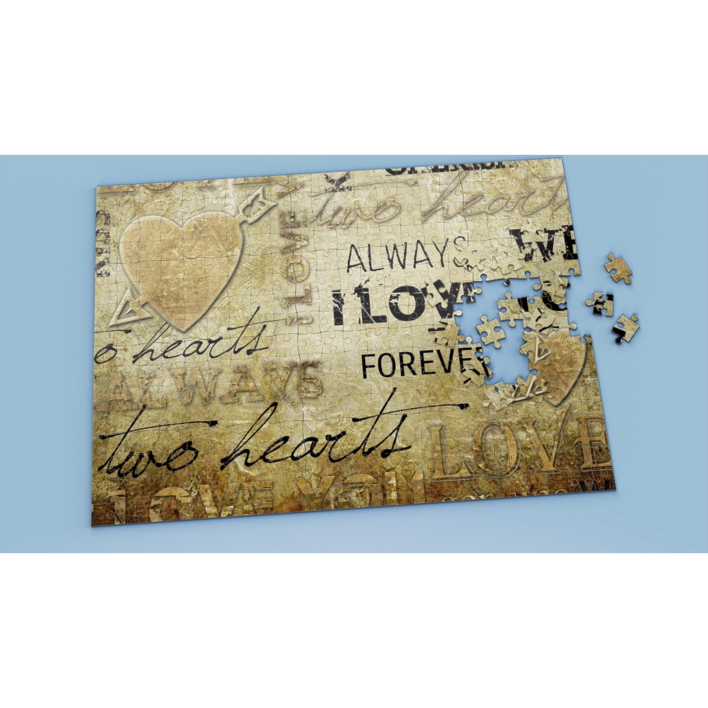 Tranh ghép hình Artistic - Tranh ghép hình LOVE - Mẫu 2 - Nhận in theo yêu cầu