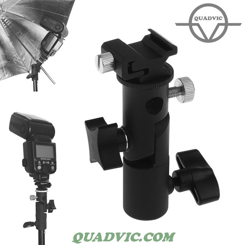 Giá đỡ đă năng gắn đèn flash loại E dù chụp hình studio hot shoe QUADVIC.COM N00250