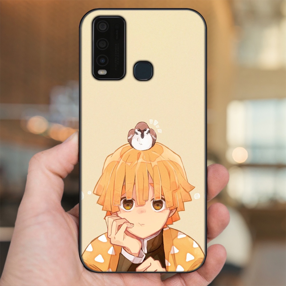 Ốp lưng Vivo Y30, Y50 viền đen in hình Zenitsu Kimetsu no Yaiba