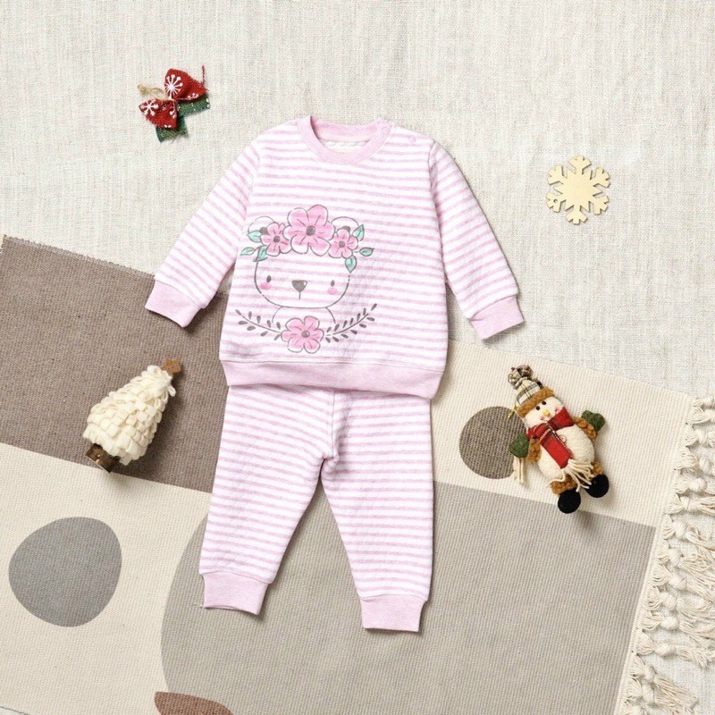 Bộ kẻ Moon vải trần bông ( 6M-3Y)