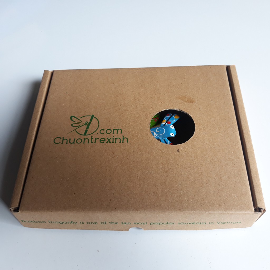 Hộp quà chuồn chuồn tre 2 con mã HCT5