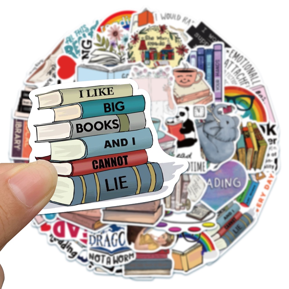 100Pcs/Set ❉ I Love Reading Series B - Reading Good Books Stickers ❉ DIY Fashion Decals Doodle Stickers