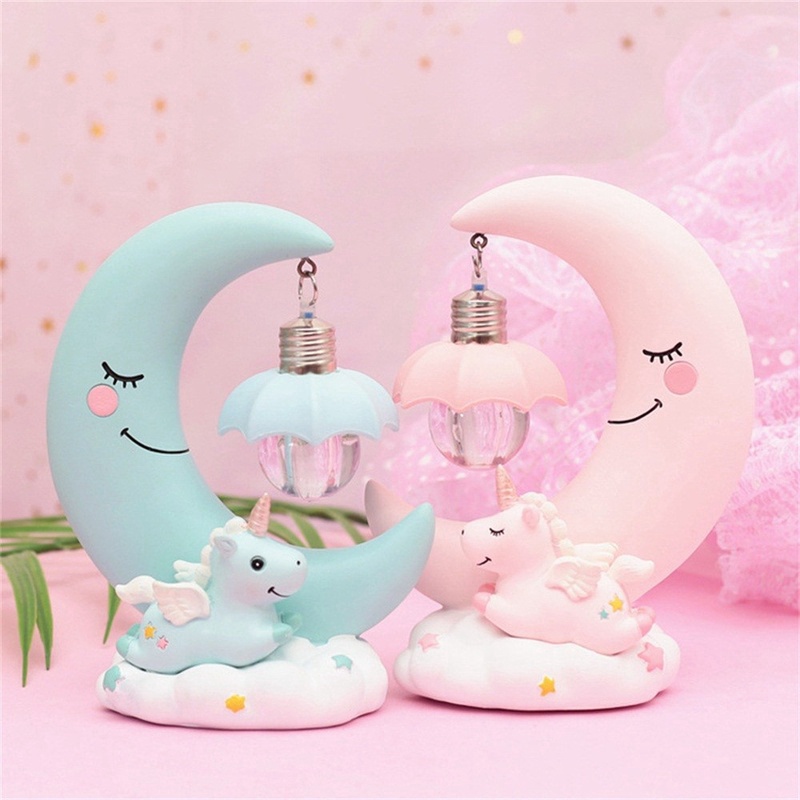 Đèn Ngủ LED Hình Kỳ Lân Dễ Thương Dùng Trang Trí Làm Quà Tặng Sinh Nhật Cho Bé Gái