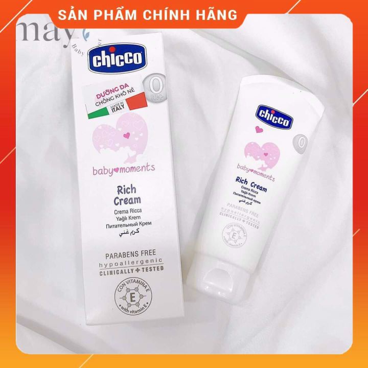 Kem dưỡng ẩm chứa Omega và vitamin E Chicco 100ml