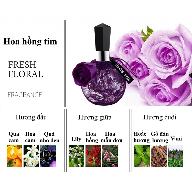 Nước hoa nữ cao cấp chính hãng ROSE Chimei mùi hương ngọt ngào thơm lâu quyến rũ, dạng xịt sang trọng 100ml PN002