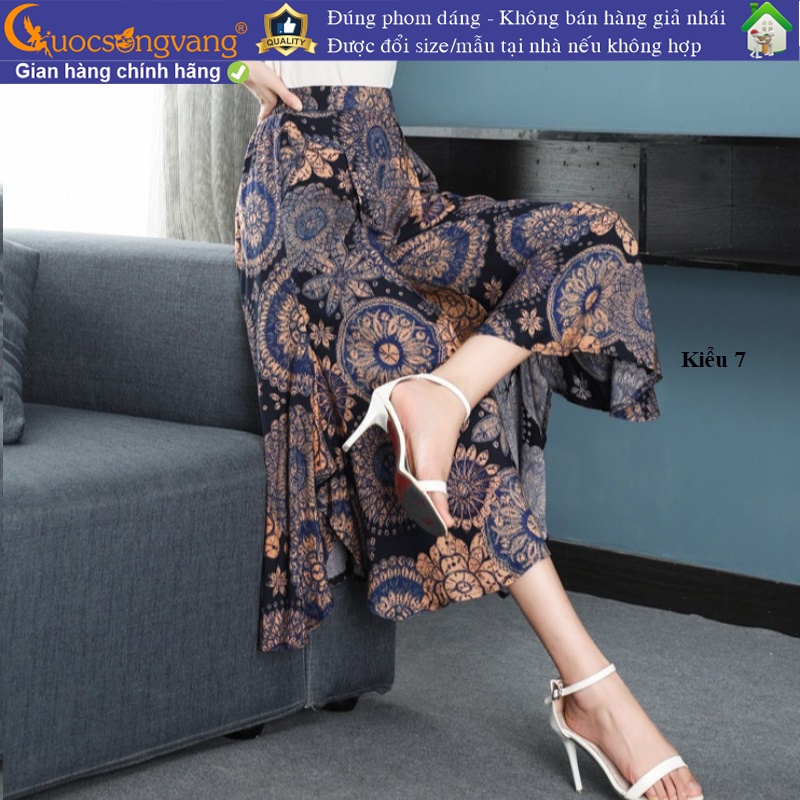 Quần ống rộng nữ quần cullottes lửng GLQ153 Cuocsongvang | BigBuy360 - bigbuy360.vn