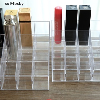 xo94bsby Clear Acrylic 24 Grid Makeup Storage Box Lipstick Polish Display Stand Holder VN