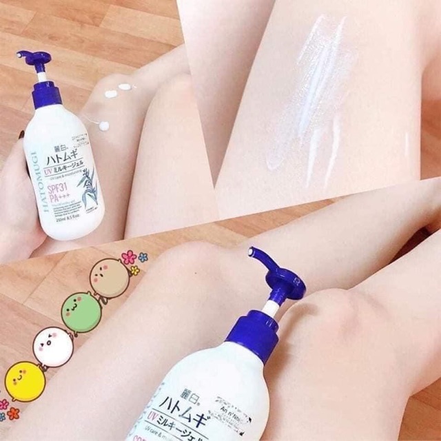 SỮA DƯỠNG THỂ TRẮNG DA CHỐNG NẮNG HATOMUGI THE UV MILKY GEL 250ml SPF 31 PA+++ | BigBuy360 - bigbuy360.vn