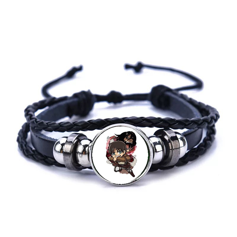 (30) Vòng tay in hình ATTACK ON TITAN Đại Chiến Titan M1 trang sức quà tặng anime chibi