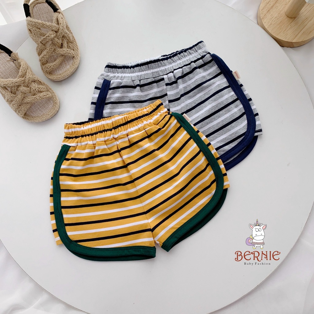 Bộ ba lỗ bé trai hoạ tiết kẻ ngang cá tính, bộ thun không tay thể thao khoẻ khoắn