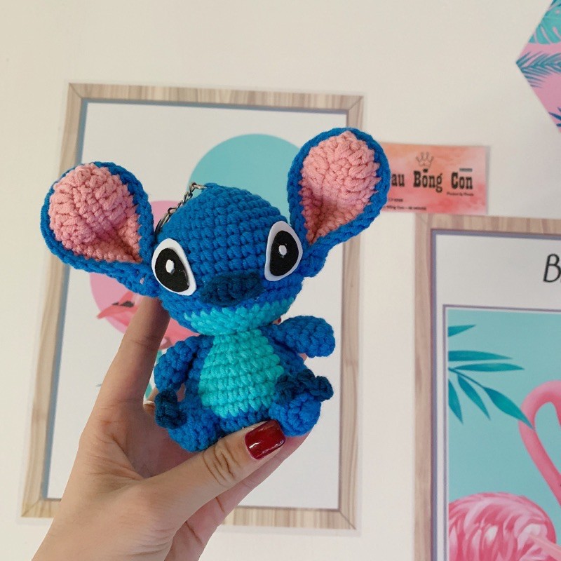 Móc khoá Stitch bằng len - quà tặng handmade