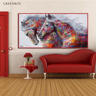 Tranh canvas hình con ngựa treo tường trang trí nội thất độc đáo