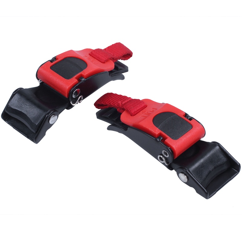 Set 3 Kẹp Mũ Bảo Hiểm Bằng Nhựa Màu Đen + Đỏ Tháo Gỡ Nhanh