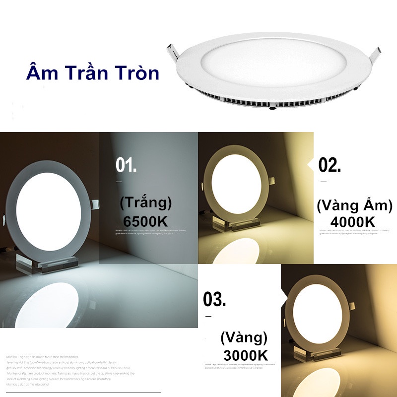 Đèn led âm trần tròn siêu mỏng 4w 6w 9w 12w 15w 18w 24w