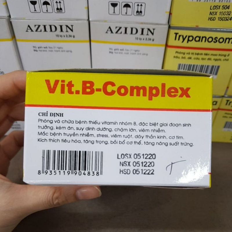 1 hôpk 50 ống 2ml vitamin bcomplex cho vật nuôi