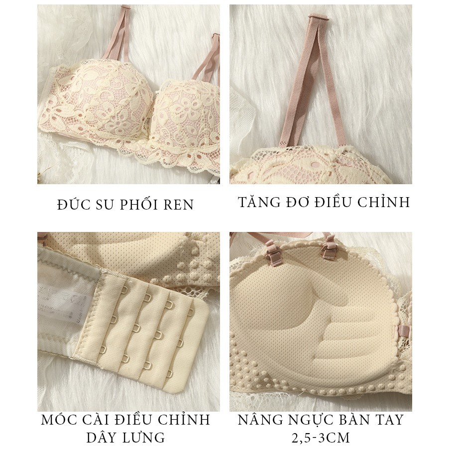 Áo Lót Ren Hoa Nâng Ngực Bàn Tay 2.5cm Dây Điều Chỉnh Thông Thoáng Ko Hằn Mỡ AV19 | BigBuy360 - bigbuy360.vn