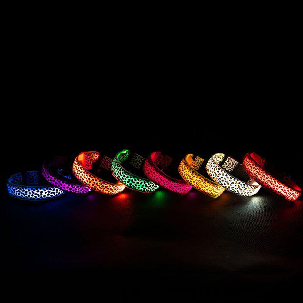 Vòng Cổ Nylon An Toàn Chống Thất Lạc Có Đèn LED Cho Chó LAYOR1 ​Miếng Dán Cảnh Báo Dạ Quang Chuyên Dùng
