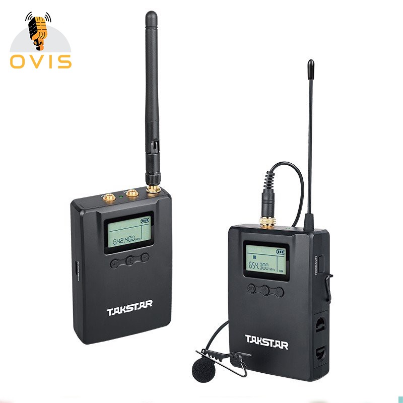 Micro Thu Âm Không Dây Takstar SGC-200W cho Máy Ảnh, Máy Quay tính năng Low-Cut, Phạm vi 80m