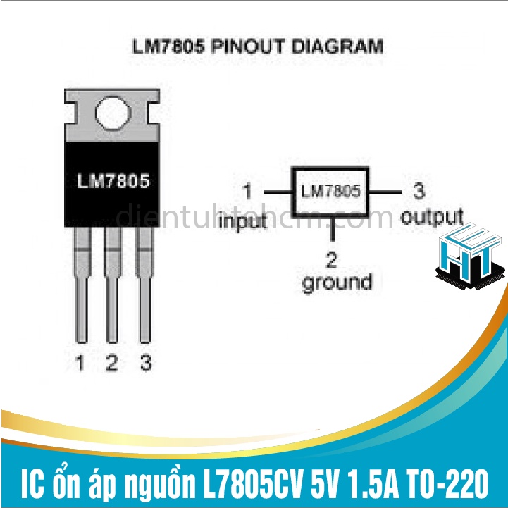 Combo 4 con IC ổn áp nguồn L7805CV 5V 1.5A TO-220