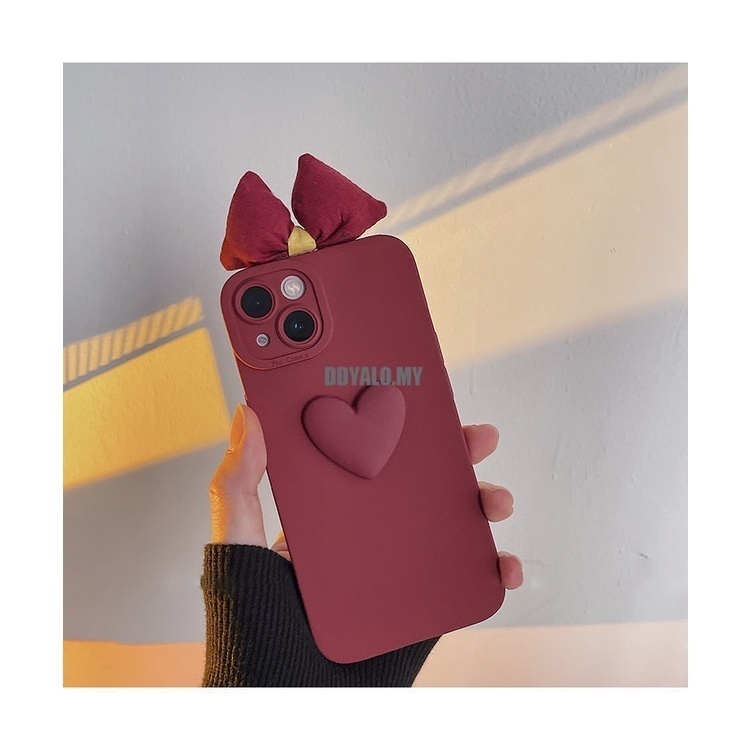 Ốp Điện Thoại Mềm Gắn Nơ Hình Trái Tim Cho Redmi Note 11 11s Pro Plus + 10C Mi 12 11T Pro Pocophone X4 M4 Pro 4G 5G