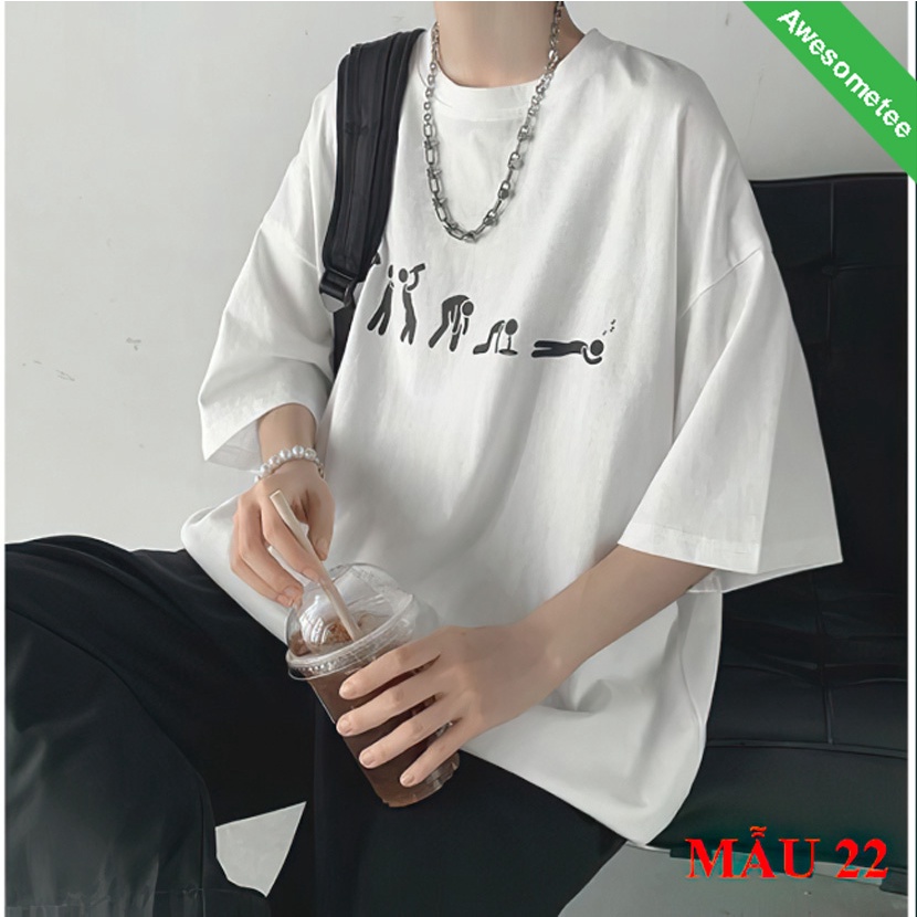 Áo thun tay lỡ Unisex Awesometee, áo phông form rộng ATL Anime BST1