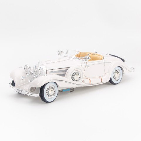 MÔ HÌNH XE MERCEDES-BENZ 500K TYP SPECIAL ROADSTER WHITE 1:18 MAISTO- MH 36055