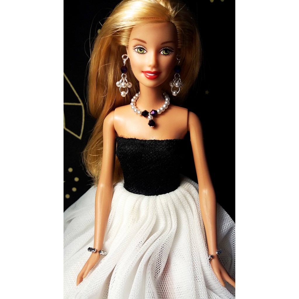 Trang Sức Búp Bê Barbie - Vòng cổ, Hoa Tai, Vòng tay Búp bê Handmade Nguyên liệu Cao Cấp #17