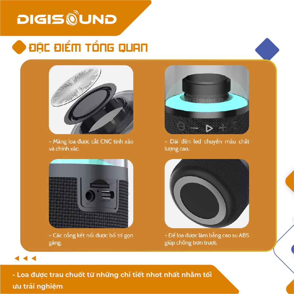 Loa bluetooth mini cầm tay tương thích nhiều thiết bị, nghe nhiều thể loại nhạc, Kiwi IS02plus