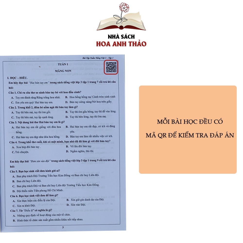 Sách Bài tập tuần và đề kiểm tra Toán và Tiếng Việt lớp 3 học kỳ 1