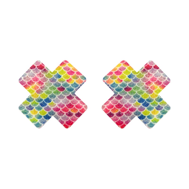 Youyo Áo Ngực Cầu Vồng Ngôi Sao Trái Tim Lấp Lánh Đầy Màu Sắc Dùng Một Lần