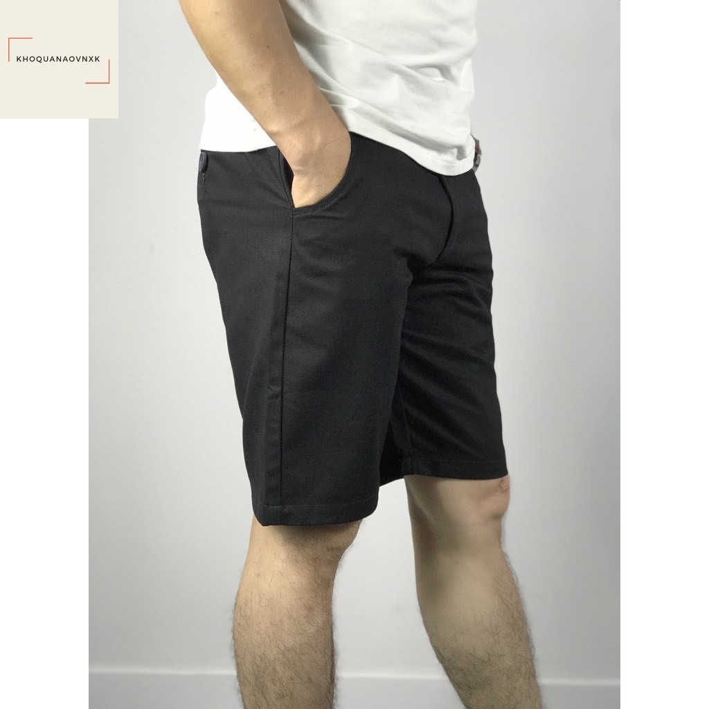 Quần short nam kaki công sở mềm mịn - thoáng mát - thời trang - 2 màu : Đen và tím than | BigBuy360 - bigbuy360.vn