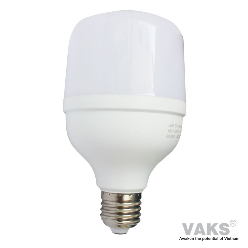 01 cái bóng đèn Led trụ đuôi vặn tròn E27, 20W, 220VAC - Kín nước - Ánh sáng trắng