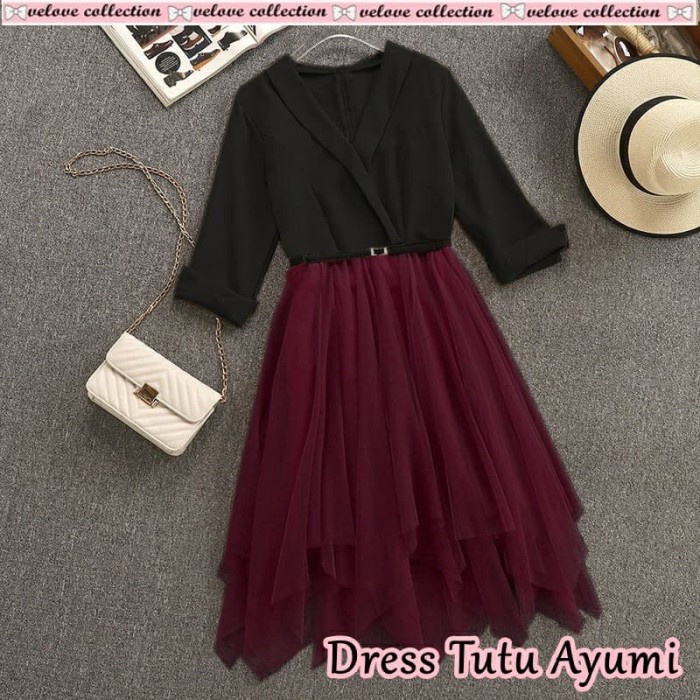 Đầm xòe Tutu đen Ayumi mới nhất PREMIUM FASHION (Dress 01 YT966)