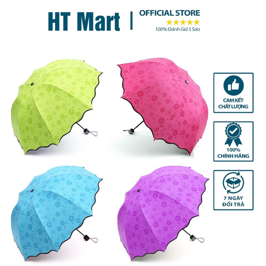Dù nở hoa anh đào khi gặp nước , ô che mưa nắng chống tia UV ,thời trang nhỏ, gọn, tiện mang theo mọi nơi - Gia Dụng HT