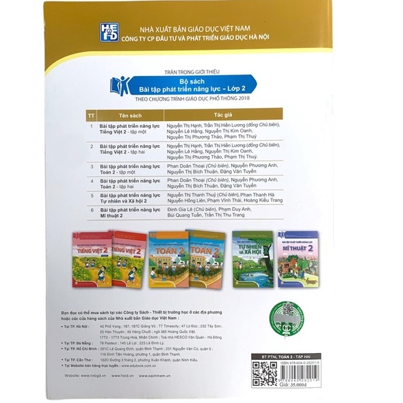 Sách - Bài tập phát triển năng lực Toán lớp 2 tập 2