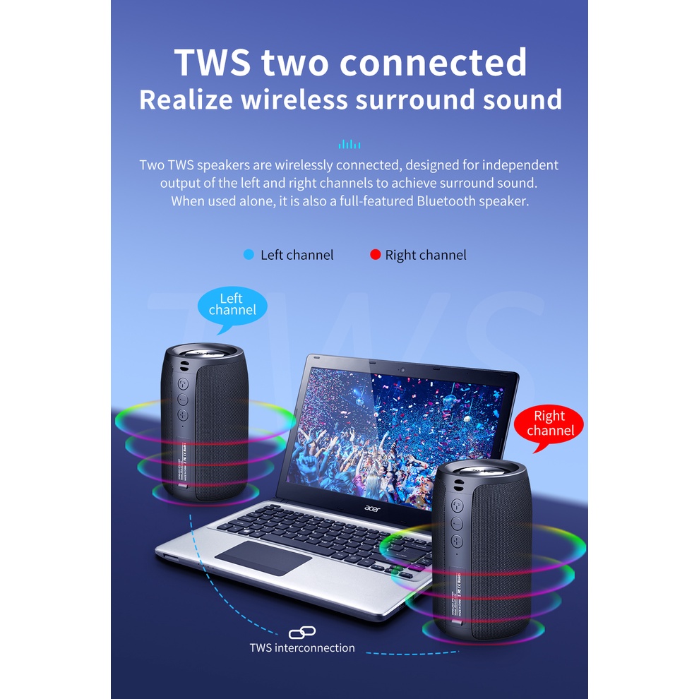 Loa Bluetooth ZEALOT S32D 1 Micro Chuyên Dụng Cho Các Hoạt Động Ngoài Trời