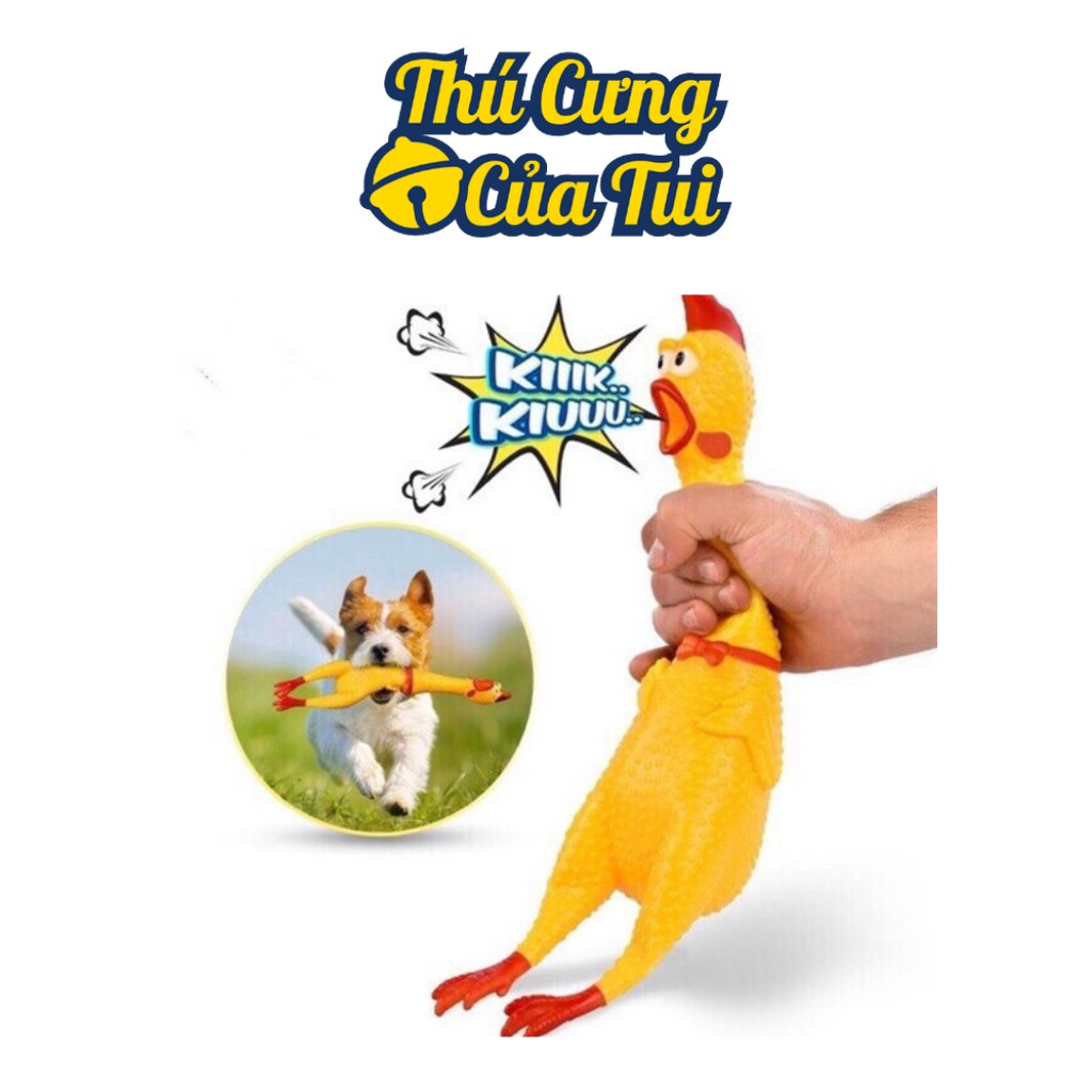 Đồ Chơi Gà Nhựa Gào Thét Cho Chó Mèo - Thú Cưng Của Tui