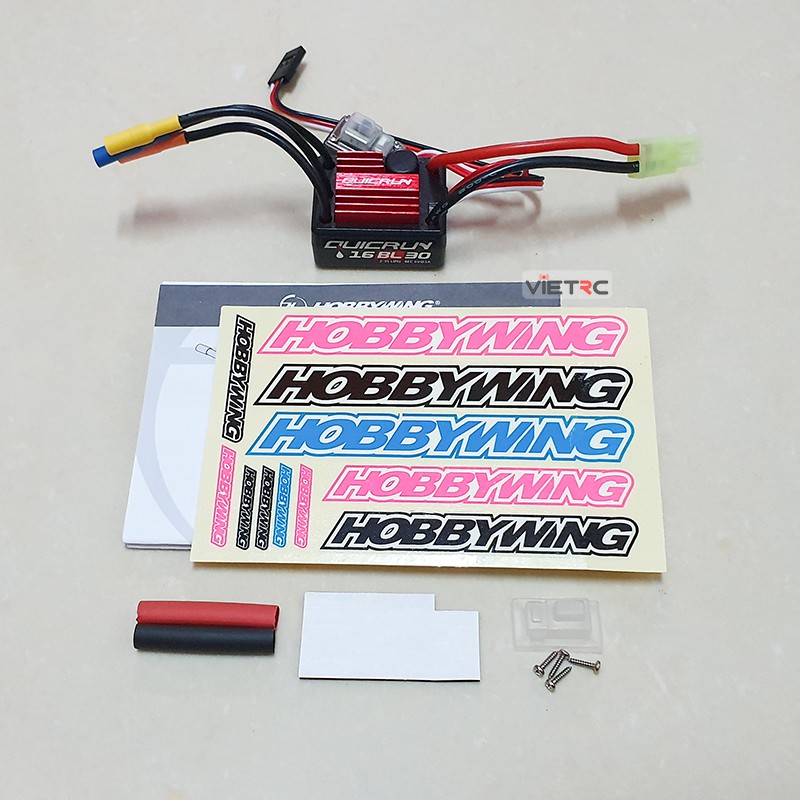 ESC Hobbywing Quicrun 16BL30 (30A) cho động cơ không chổi than để chế xe điều khiển từ xa