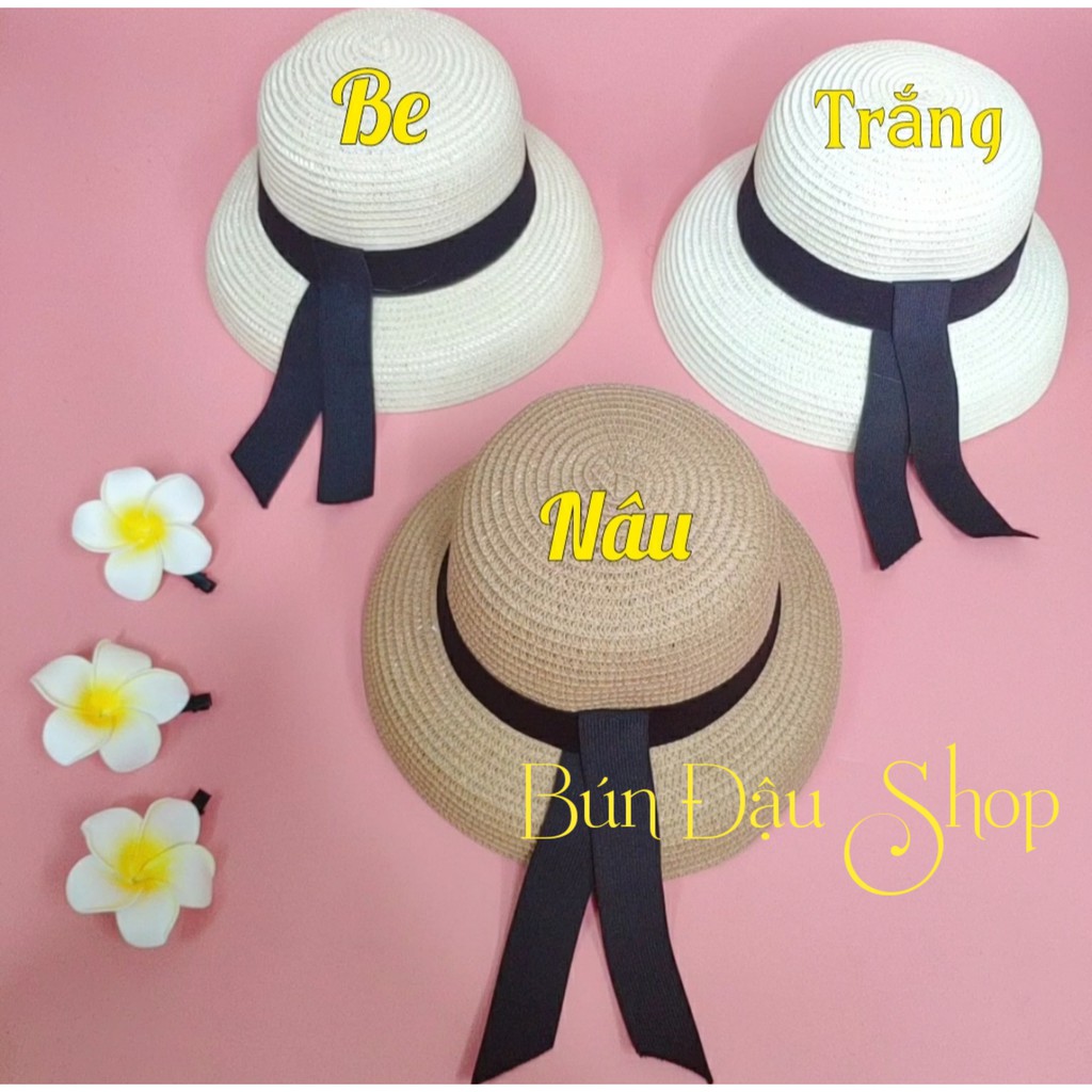 Mũ Cói Cho Bé Gái (2 - 8 tuổi)