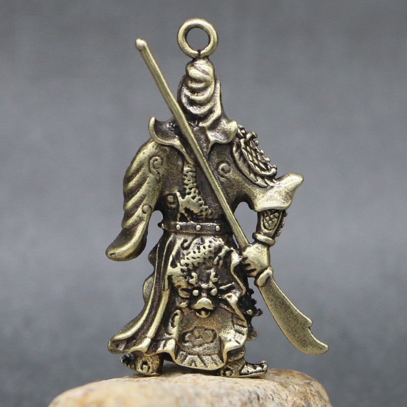 Tượng Quan công mini bằng đồng thau chế tác thủ công dùng để trang trí bàn làm việc oto đem lại may mắn tài lộc | BigBuy360 - bigbuy360.vn