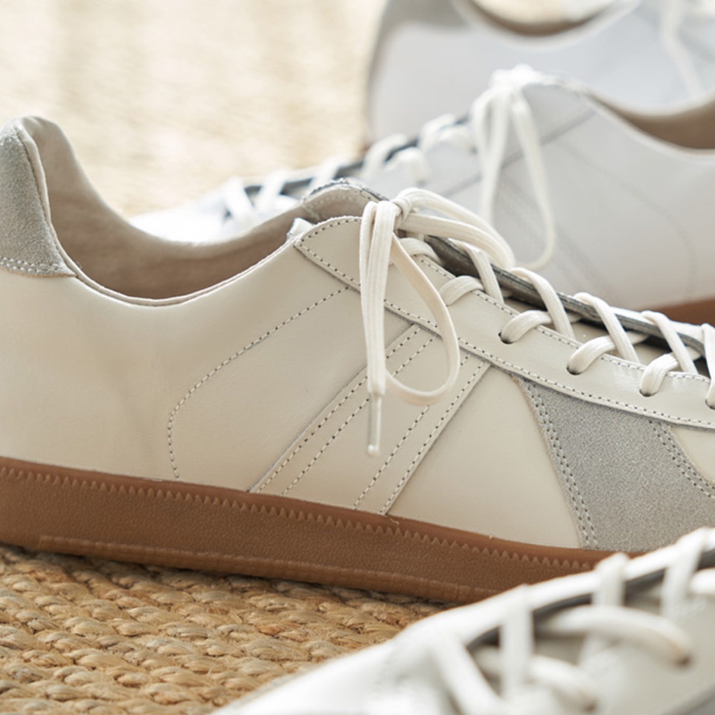 Giày Domba GERMAN ARMY TRAINER 70s - Màu Trắng/Xám Nhạt   GAT-8741 Chính Hãng Nam Nữ