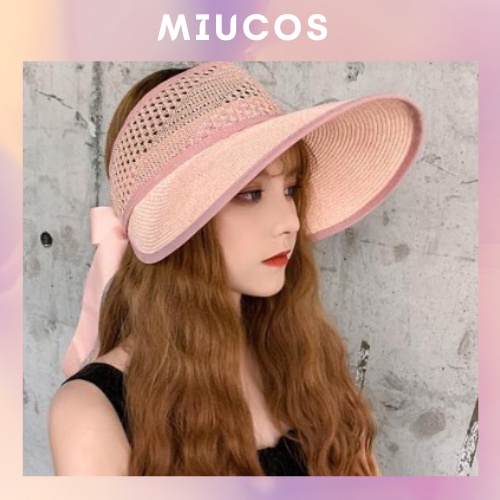 Mũ cói, nón nữa đầu - Mũ cói chống nắng thời trang cho nữ